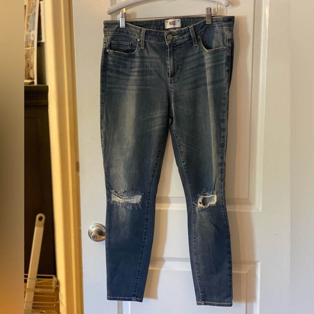Paige skinny ripped jeans